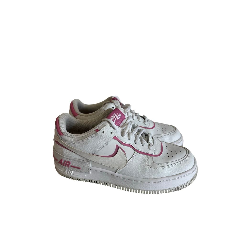 Nike Air Force 1 Shadow Low Pink White Sneakers Shoes Womens Sz 10 Light Dirt